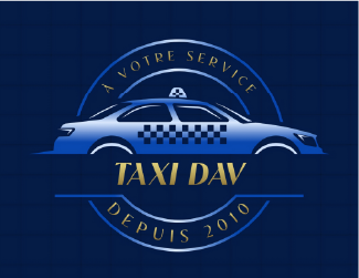 Logo de taxi dav, transport de malade assis à Niort